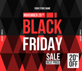 Black friday sale design template. conceptual layout for web and print.