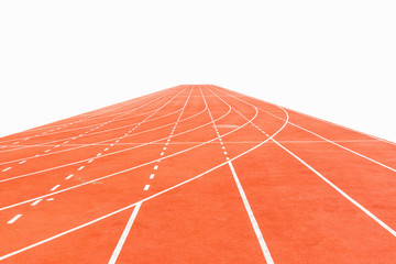 Running track ,  white background.