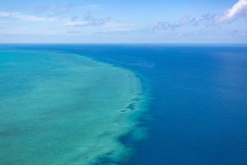 Great Barrier reef from above, Queensland, Australia