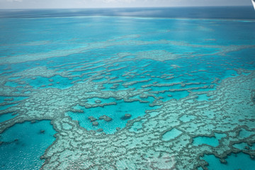 Great Barrier Reef von oben, Queensland, Australien