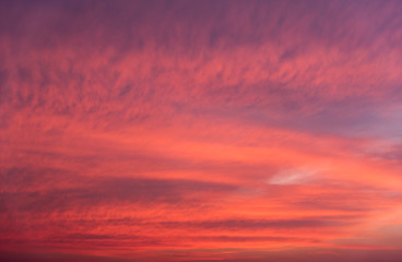 Naklejka na ściany i meble Fiery orange sunset sky. Beautiful sky...