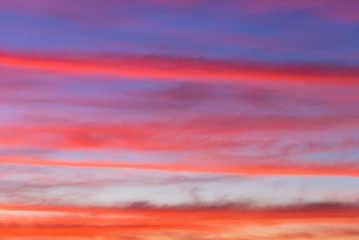 Fototapeta premium Fiery orange sunset sky. Beautiful sky