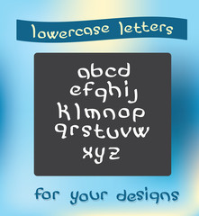 lowercase letters vector