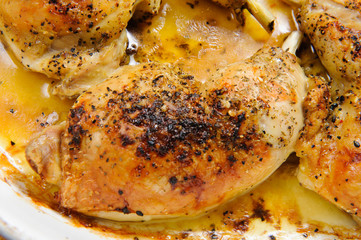 Roasted chicken legs 