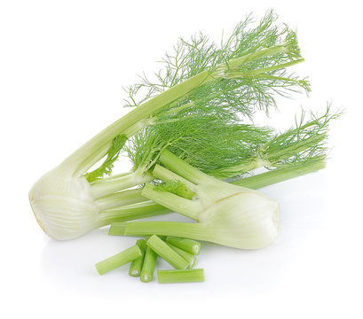 Fennel isolated on white background.