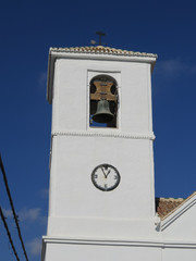 Obraz premium Belfry on church in Mecina Bombaron