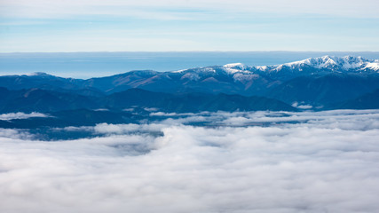 Fototapeta na wymiar carpathian mountains in winter snow