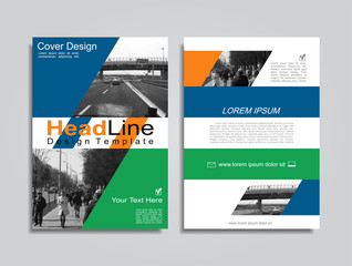 Brochure layout with place for your data. Vector illustration.