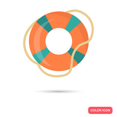 Lifebuoy color flat icon. Flat design for web and mobile