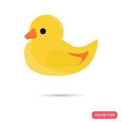 Baby duck toy color icon. Flat design for web and mobile