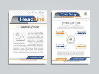 Obraz premium Brochure layout with place for your data. Vector illustration.