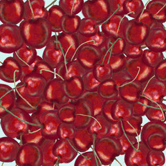 filled with watercolor cherries background