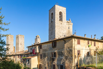 Fototapeta na wymiar San Gimignano, Italy. Ancient towers