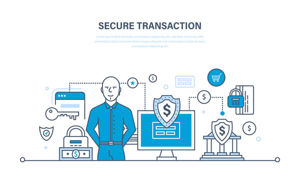 Secure transactions, payments, security guarantee of financial deposits and information.