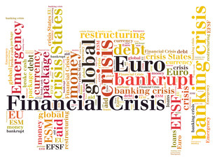 Financial crisis word cloud