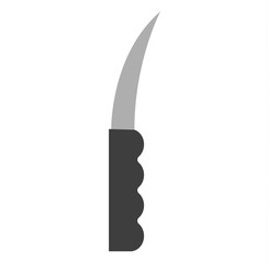 Short knife vector illustration.