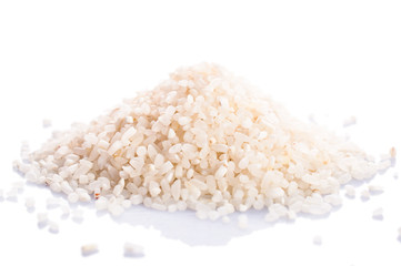 Fototapeta na wymiar Rice on a white background