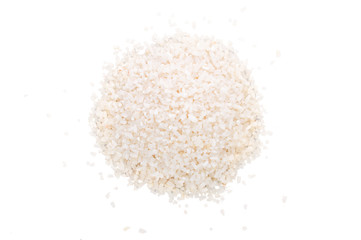 Rice on a white background