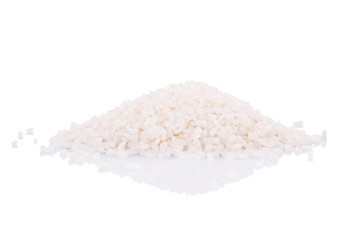 Rice on a white background