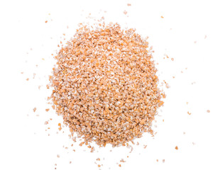 Wheat cereal on white background.