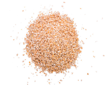 Wheat cereal on white background.
