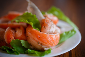salted salmon bellies with spices