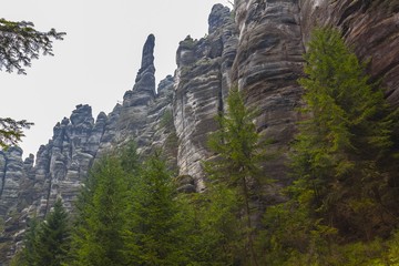 National Park of Czech Republic Teplice rocks. Rock Town.