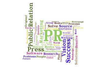 Public relations word cloud