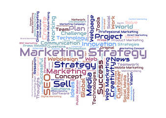 Fototapeta na wymiar Marketing Strategy word cloud
