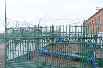 Fence in the colony of special regime. Inner perimeter. Russia 