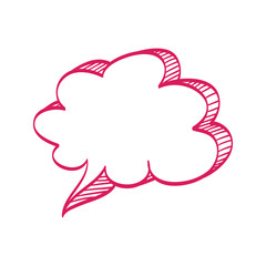 Hand drawn bubble cloud vector illustration