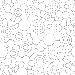 Circles and lines seamless pattern