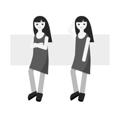  Girl upset, sad woman, she is in a bad mood