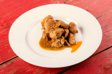 Chicken fillet. Delicious dish with spices.