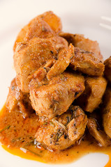 Chicken fillet. Delicious dish with spices.