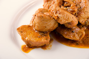 Chicken fillet. Delicious dish with spices.