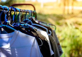 Shirt on a clothes line in holiday