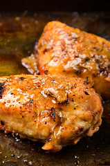 Chicken fillet. Delicious dish with spices.