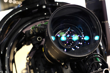 Camcorder lens close-up
