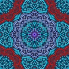 Ethnic floral seamless pattern