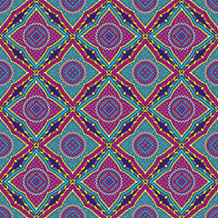 Ethnic floral seamless pattern