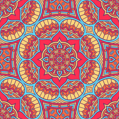 Ethnic floral seamless pattern