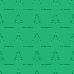 Fototapeta na wymiar Christmas forest, seamless background. Vector illustration. Pattern with green fir-trees. Can be used for Christmas New Year postcard design, print, textile, wrapping