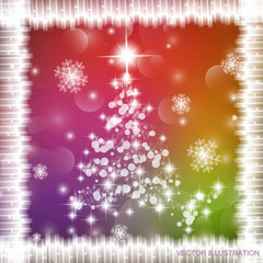 Fototapeta na wymiar Christmas tree vector illustration.