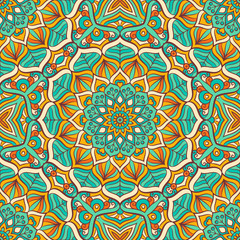 Ethnic floral seamless pattern