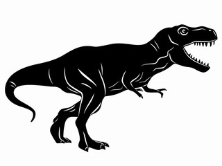 silhouette of a tyrannosaurus. vector drawing