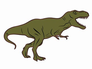 Obraz na płótnie Canvas silhouette of a tyrannosaurus. vector drawing