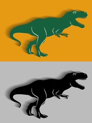 silhouette of a tyrannosaurus. vector drawing
