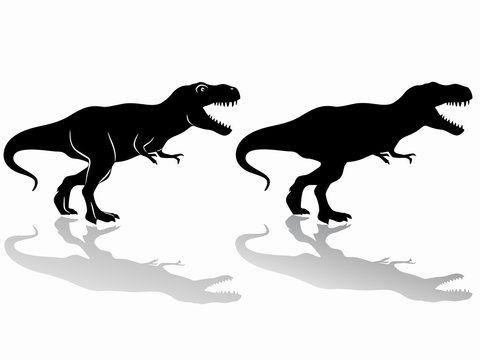 silhouette of a tyrannosaurus. vector drawing