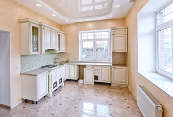 the interior of the kitchen